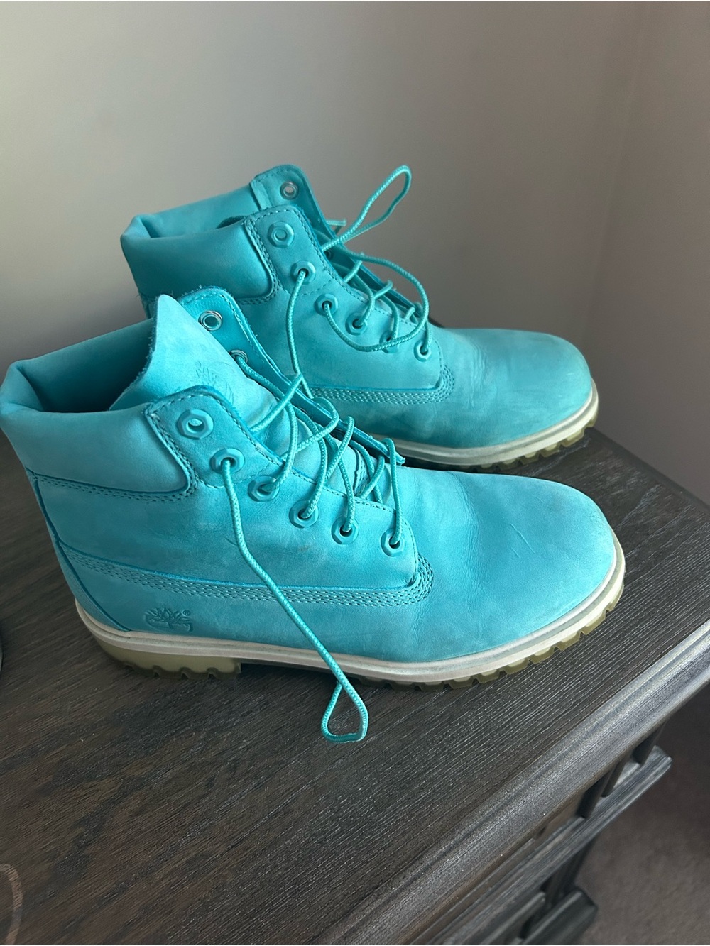 Timberland Teal Nubuck Waterproof work boots